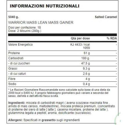 Warrior Lean Mass Gainer 5040g