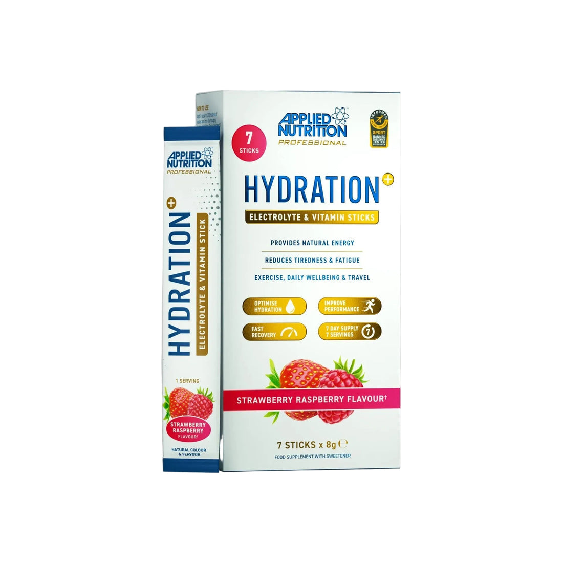 Applied Nutrition Hydration+ Electrolyte & Vitamin Powder Sticks 7x8g