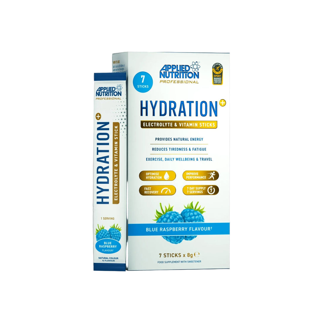 Applied Nutrition Hydration+ Electrolyte & Vitamin Powder Sticks 7x8g