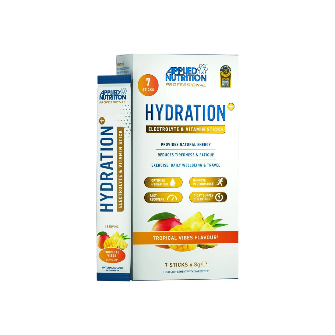 Applied Nutrition Hydration+ Electrolyte & Vitamin Powder Sticks 7x8g