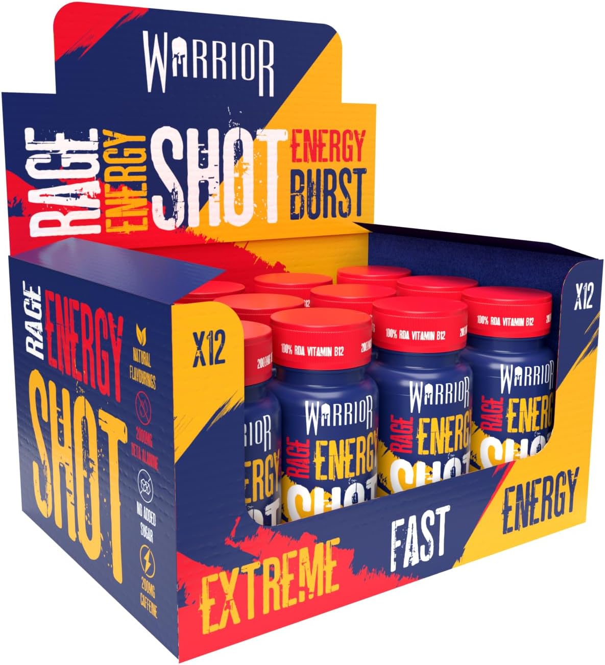 Warrior RAGE Energy Shots 12x60ml