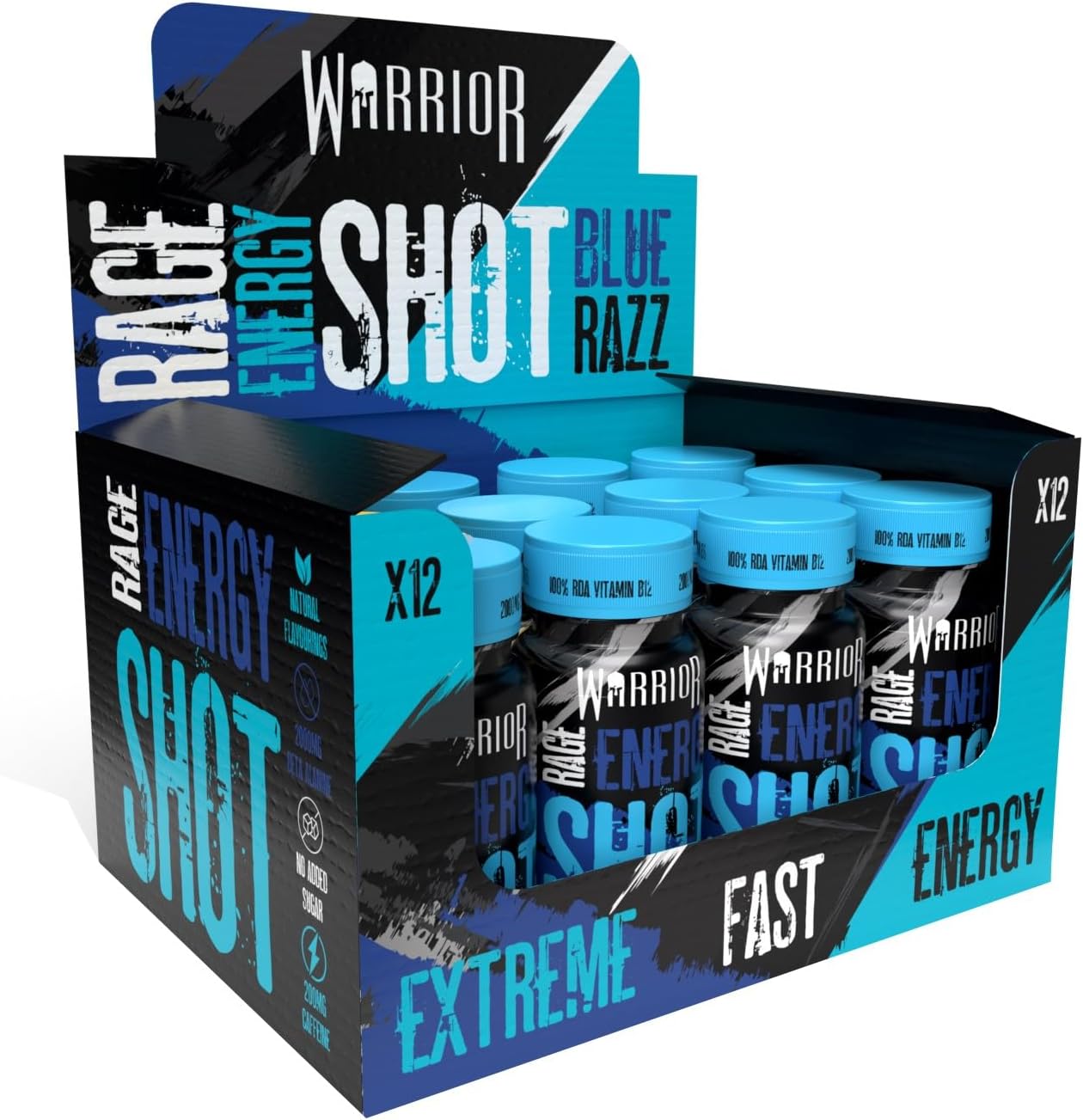 Warrior RAGE Energy Shots 12x60ml